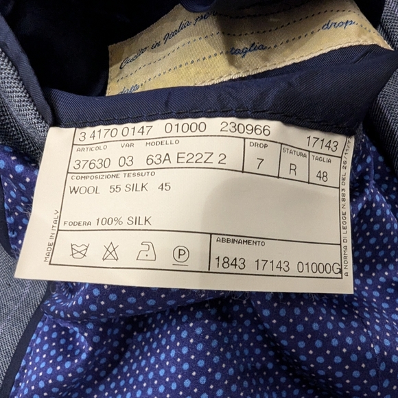 Pal Zileri sartorial 2 piece suit jacket 48R pants  50R - Picture 4 of 12